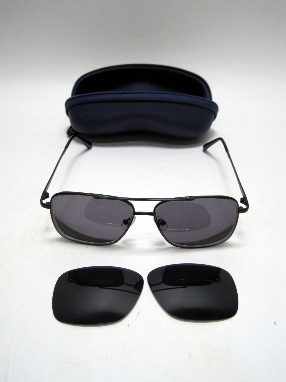 Black Solid Full Rim Square Vincent Chase Polariz… - image 1