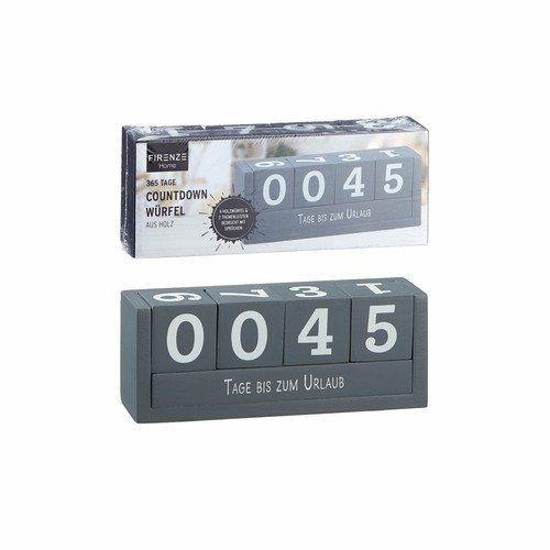 Holz Countdown Würfel Langzeitkalender Zähler Tisch Kalender Deko 