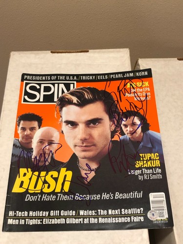 GAVIN ROSSDALE +NIGEL ROBIN DAVE BUSH SPIN SIGNED AUTOGRAPHED BAS BECKETT LOA - Picture 5 of 7