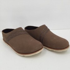 Chaco Caribou clog mule slide brown shoe comfort suede leather women new 6.5