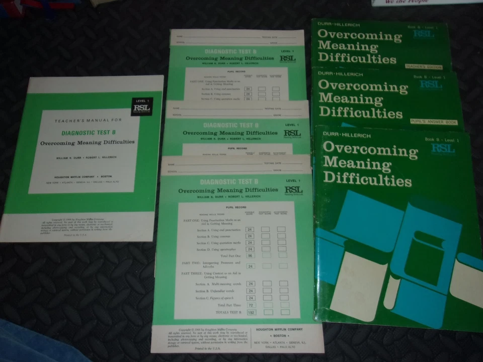 RSL Reading Skills Lab Houghton Mifflin Level 1 Book A B C Durr Hillerich Sra - Image 3 of 4