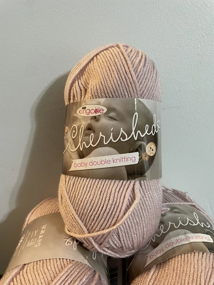 King Cole CHERISHED Baby DK Yarn: 6 Skeins 100g Ea. Color 3440 Named: “PEARL” - Image 2 of 4