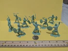 Marx VIKINGS Playset—Full Set of 9 Green 54mm VIKINGS, toy soldiers, vintage