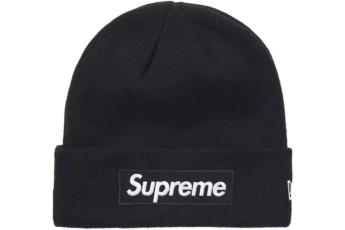Supreme x New Era Box Logo Beanie FW21 - Black