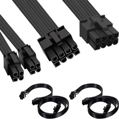 CPU Kabel für EVGA, 8 Pin auf 8 & 4+4 Pin Stecker auf Stecker EPS CPU Stromkabel 23.