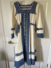 Gunne Sax Midi Dress Approx Size 11 Or 9 No Tag