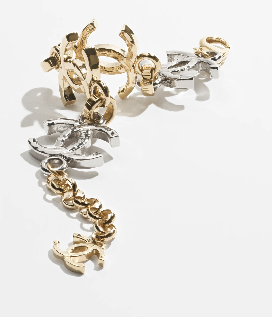 Chanel 26P Gold Silver Mixed Metal XL CC Logo Chain Link