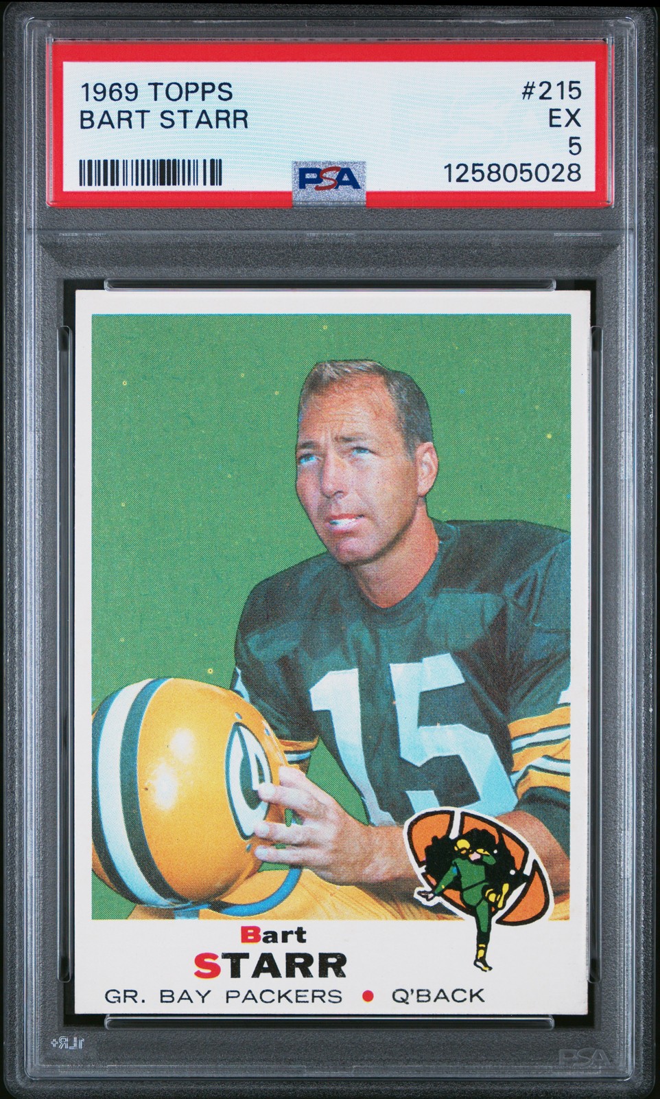 1969 TOPPS #215 BART STARR PSA 5