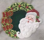 Vintage Fitz & Floyd Essentials "HO HO HO" Santa 9" Canape`/Serving Plate-2003 — photo 1