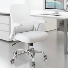 Office Chair for Big and Tall People - 400lbs Wide Seat Computer Desk White