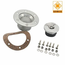 Auto Fuel Filler Neck  Up Gas Cap Flush Mount with 6 Holes Universal