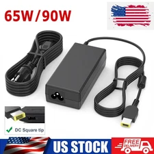 For Lenovo Thinkpad 90W/65W 20V 4.5A Power Supply AC Adapter Square Slim Tip UK