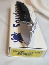 spyderco walker knife C22PSBK rare vintage NWT MIB YADA YADA LETS DO IT!