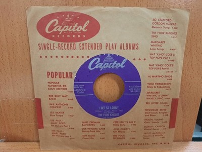 45 / The Four Knights / 1953 / I Get So Lonely / I Couldn't Stay Away From You