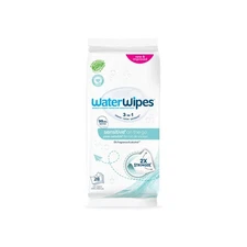 WaterWipes Sensitive+ On The Go Wipes, 3-In-1 Cleans, Cares, Protects, 99.9% ...