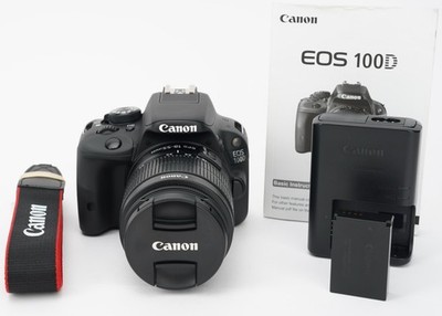 Canon EOS 100D Digital SLR Camera +EF-S 18-55mm III Lens (Black) 18MP 5785 Shots