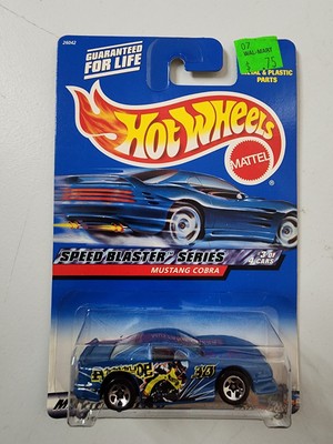 2000 Hot Wheels #39 Speed Blaster Series 3/4 MUSTANG COBRA Blue w/5 Sp