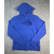 The North Face Womens Blue Logo Pullover Hoodie Sweatshirt Size M