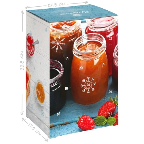 Frühstück-Adventskalender mit Marmelade & Konfitüre Fruchtaufstrich Gelee 720 g - Bild 7 von 10
