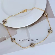 New! Tory Choker Gold Necklace with Jewelry Pouch Size length: 38cm