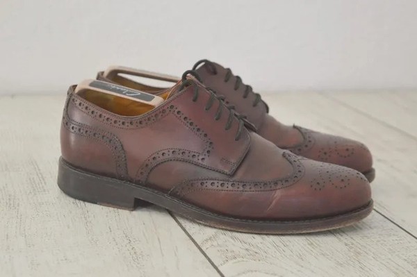 Men Prime Shoes Heels Brown Leather 42