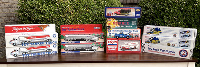 Exxon Mobil Toy Tanker Limited Editions, Race Car, Race Team 10 Items (Lot 3)