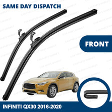 Front Windscreen 22" 19" Flat Aero Wiper Blades Pair for Infiniti Qx30 2016-2020