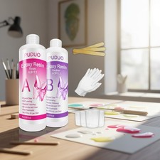 Luxury Epoxy Resin Crystal Clear 16oz Kit - Art, Jewelry  Crafts - Non-Toxic