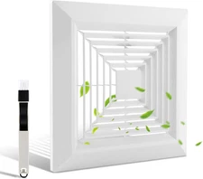 Bathroom Exhaust Fan Cover Replacement Grille 9x9 Inch with Springs for Ceiling