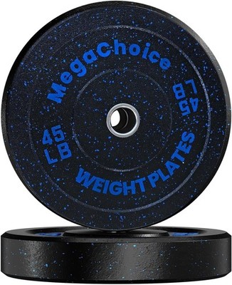 1 Pair Olympic Rubber Bumper Weight Plate Set 2'' Barbell Plates 25/35/45lbs