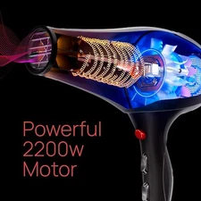 Ionic Hair Dryer - 2200W Powerful Hair Dryer -Includes Volumizing Styling Nozzle