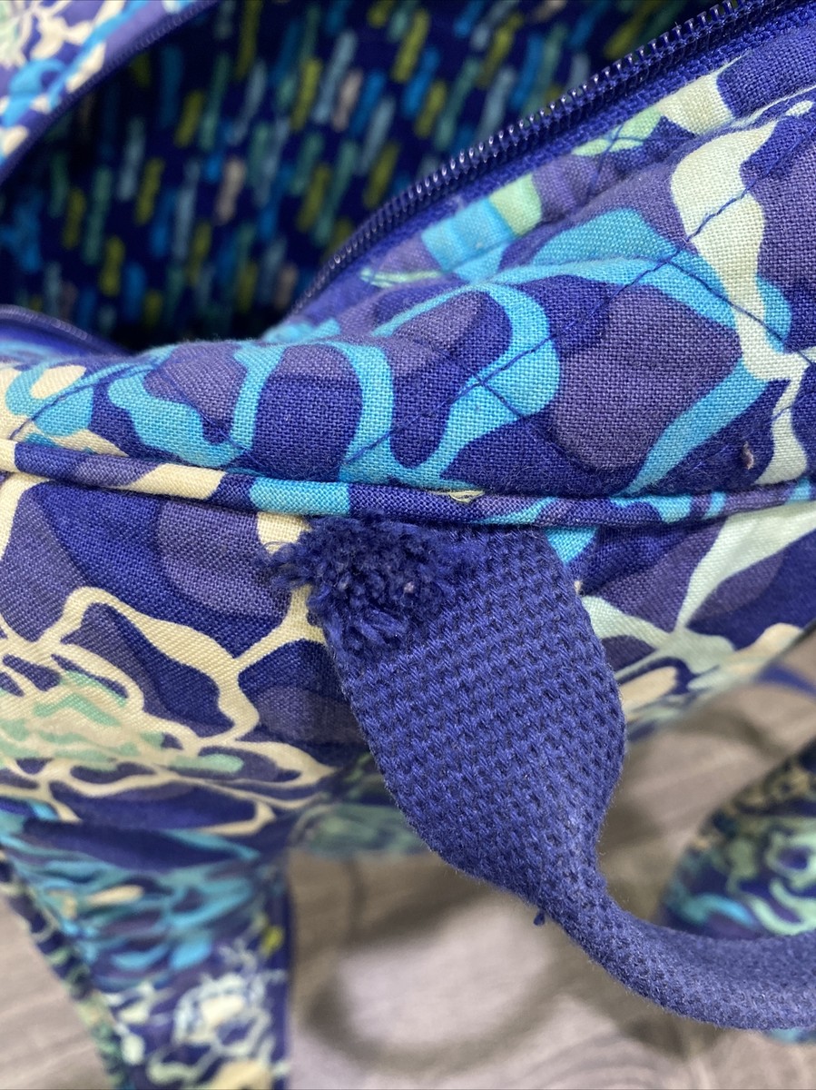 VERA BRADLEY Quilted Backpack Blue Teal Floral Patterned | eBay display picture 1