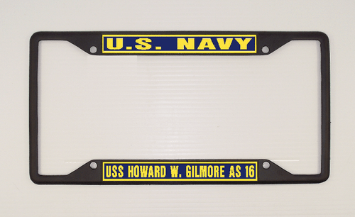Telaio targa USS HOWARD W GILMORE AS 16 US Navy USN auto-camion-moto - Foto 8 di 11