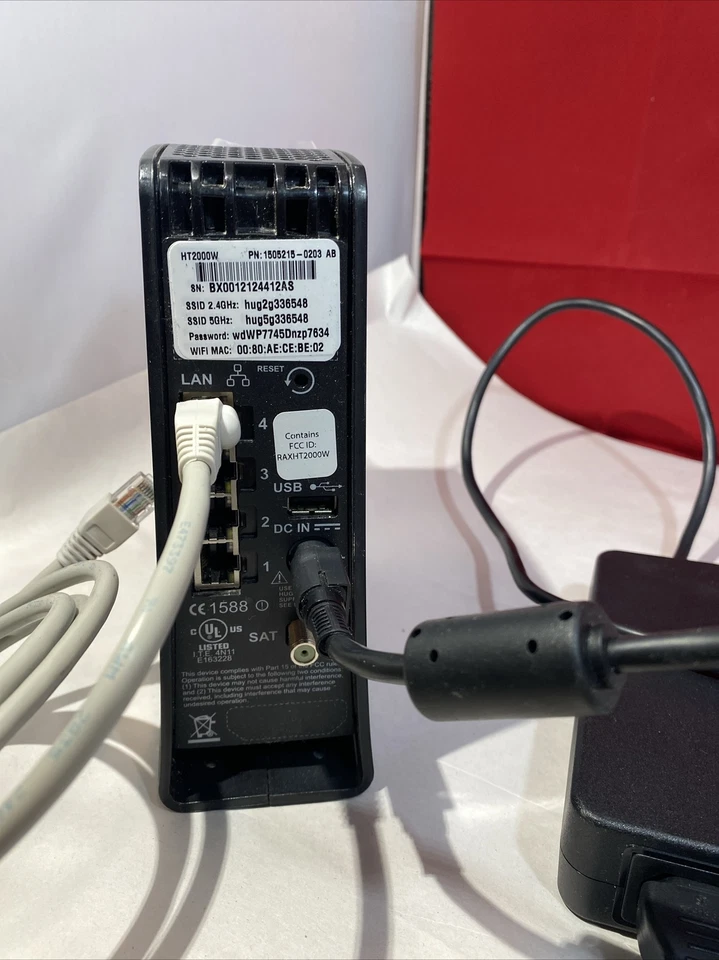  HughesNet HT2000W Black Satellite Dual Band 2.4Ghz-5Ghz Internet Modem Router - Image 3 of 3