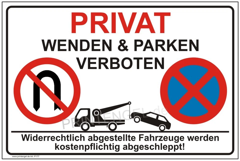 Parkverbot,Hinwesschild,Schild,Schilder,verbot,wenden und Parken verboten P177