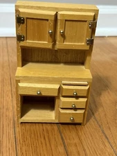 Concord Miniatures Wood Miniature Dollhouse Cabinet Dresser Hutch 6”