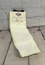 NEW TCK Socks Adult Athletic Baseball Nylon Socks Size Large Off White