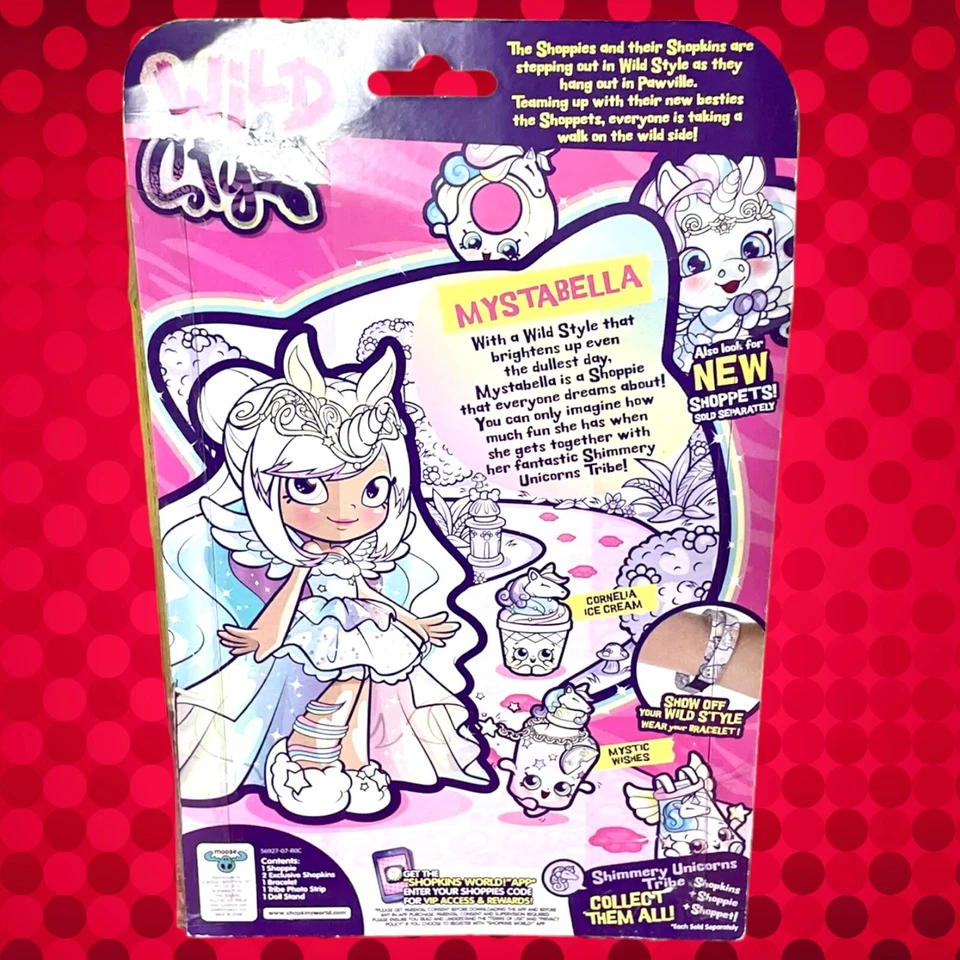 Shopkins Temporada 9 Loja Estilo Selvagem Mystabella Unicórnio Edição Limitada Brinquedo Novo - Imagem 3 de 4