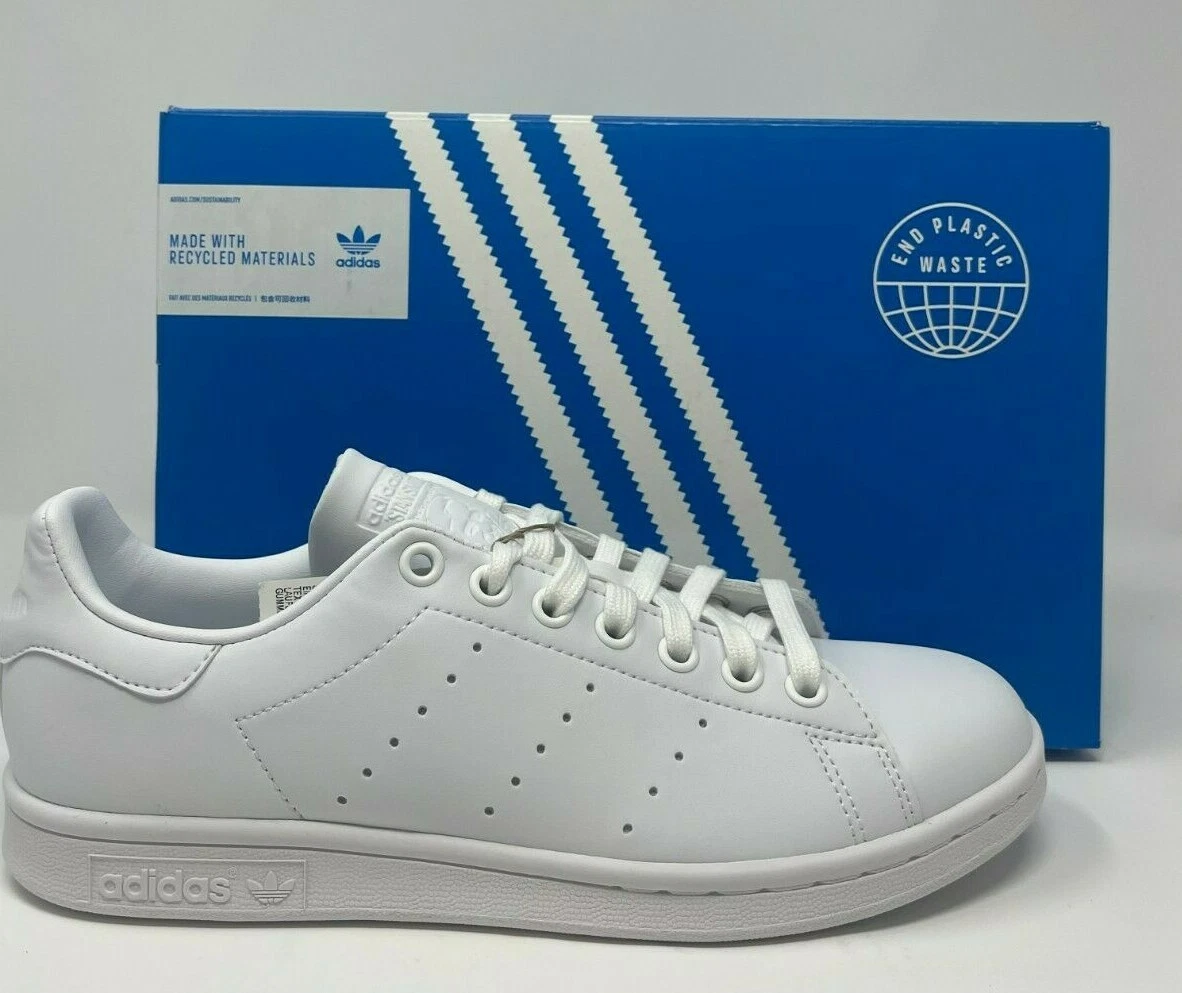 fax Overjas attent Adidas Women&#039;s Stan Smith All White Leather Tennis Sneakers | eBay