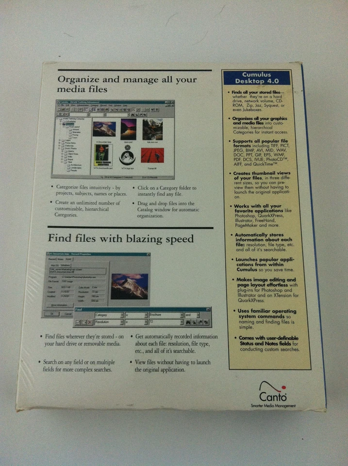 Cumulus Canto 4.0 Media Management Software; new in box (shrink wrapped) - Image 2 of 3