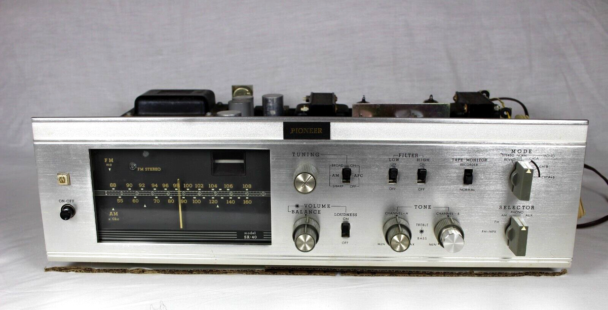 VINTAGE Pioneer SX-40 Tube Receiver WORKS -FOR RESTORATION/REPAIR