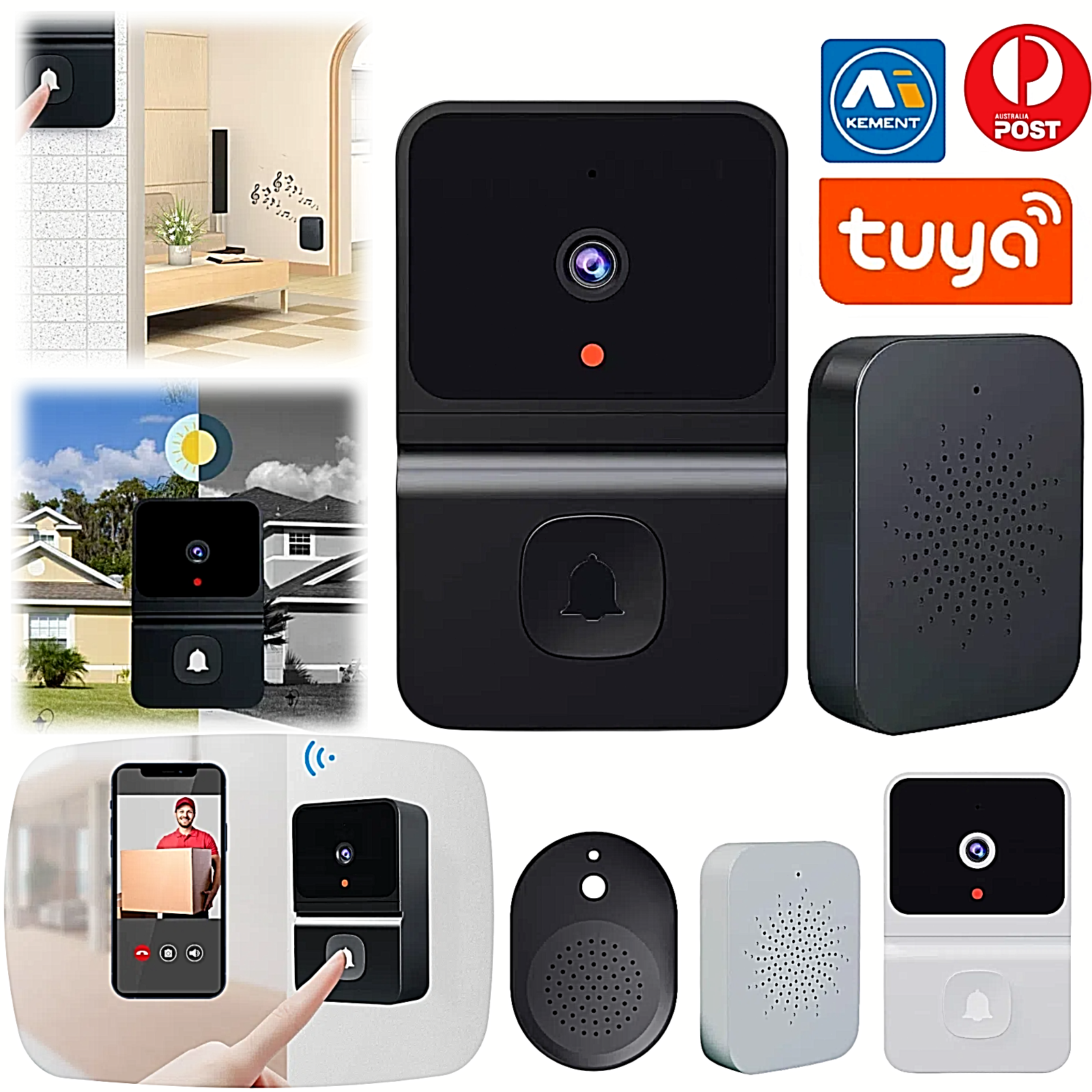 Wireless Doorbell App Smart Phone Door Bell WiFi Video Intercom Security Camera-image