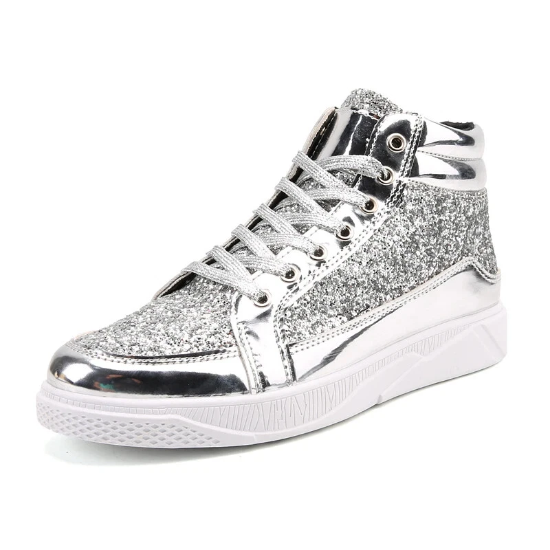 Men’s High-Top Street Sneakers – Glossy Round-Toe Fashion Casual Urban Shoes
Opens in a new window o