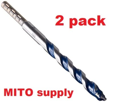 2 Pk. BOSCH Blue Granite TURBO Power Grip Shank Concrete Bits-Select size-F.Ship