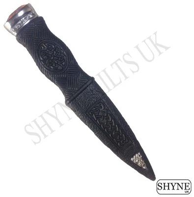 SHYNE KILTS U.K KILT SAFETY SGIAN DUBH DUMMY ZINNMONTIERUNG MIT VERSCHIEDENEN STEINEN - SD0018