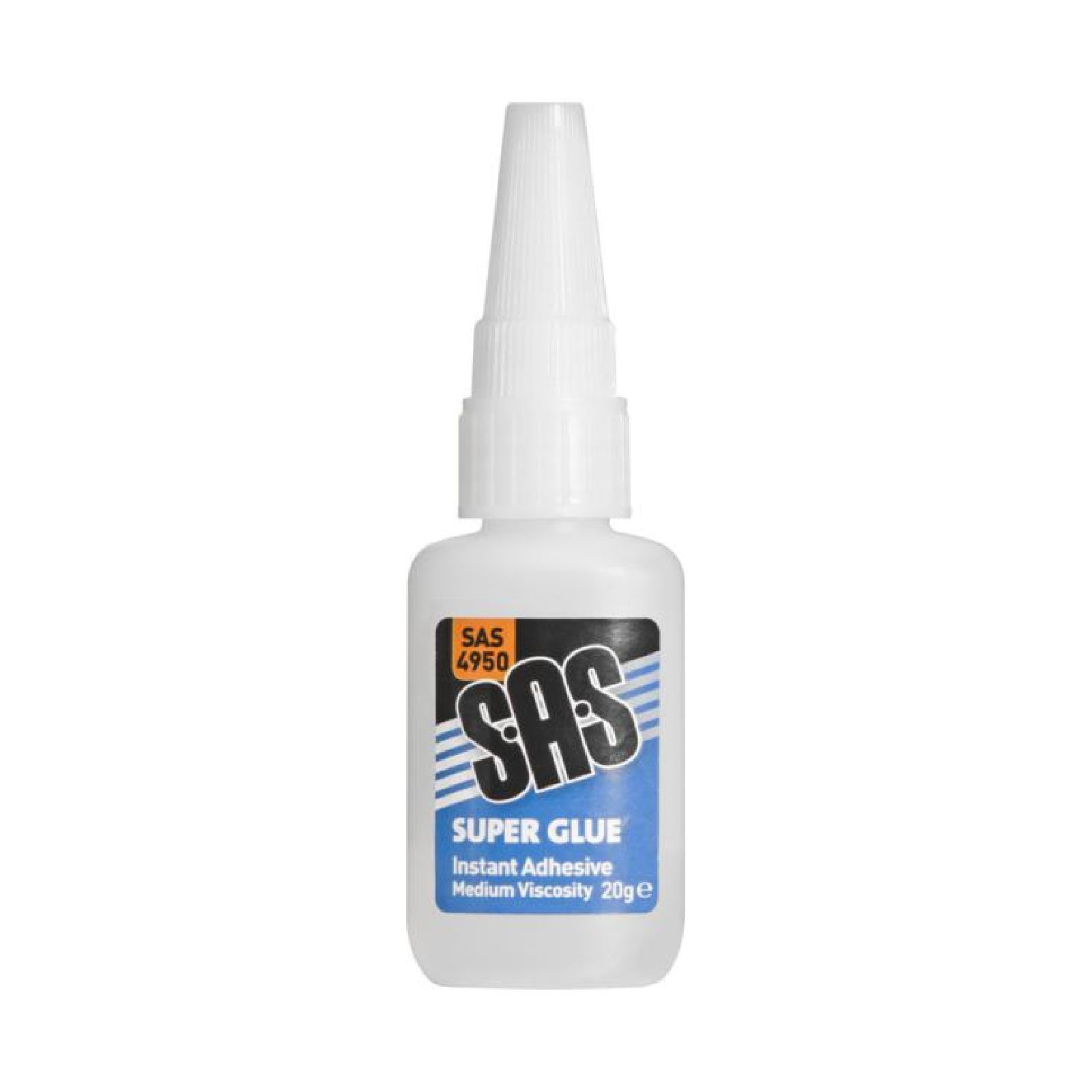 12 x 20g SAS Medium Viscosity Super Glue Universal Bonding Adhesive SAS4950/12