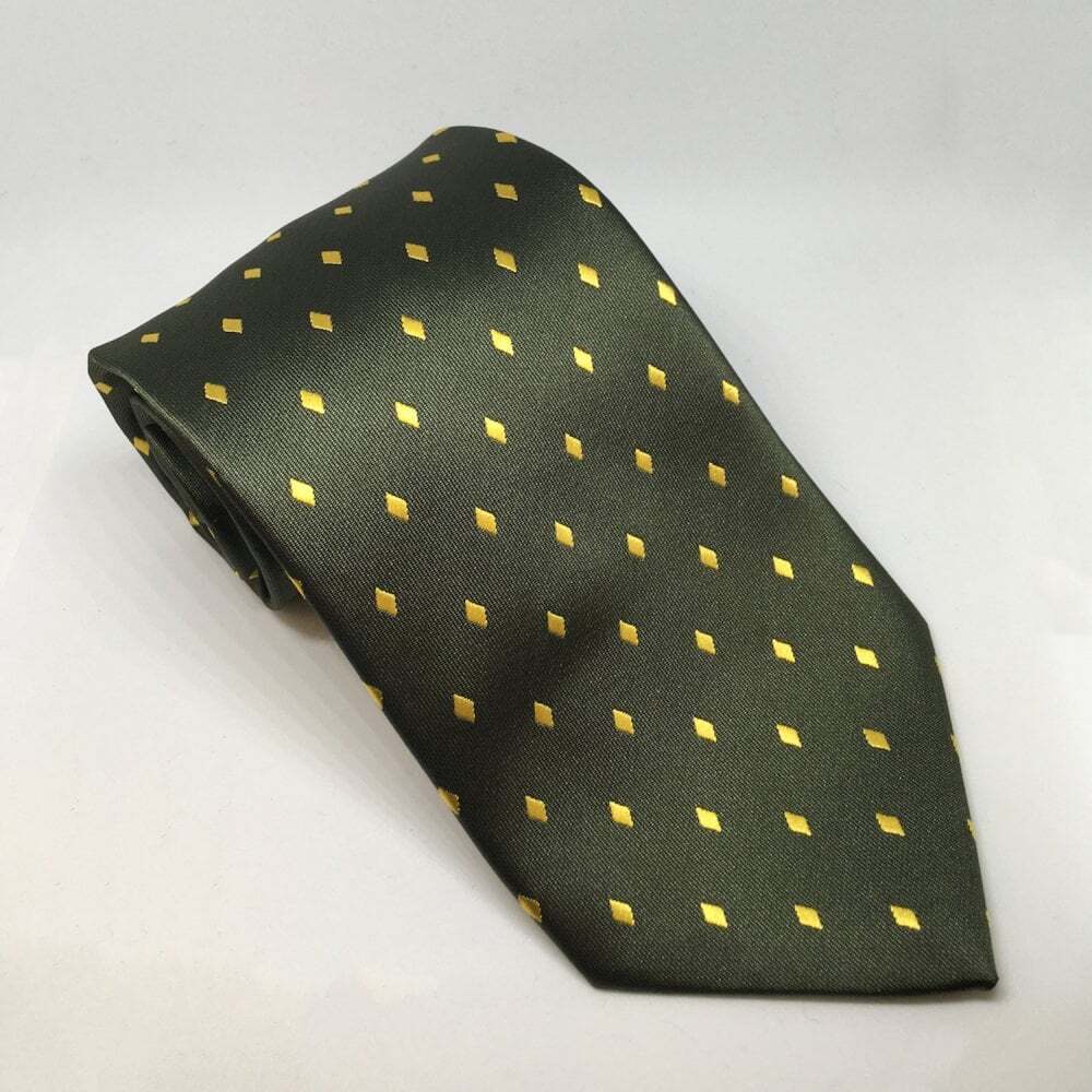 Equetech Junior Diamond Show Tie - Forest/Gold