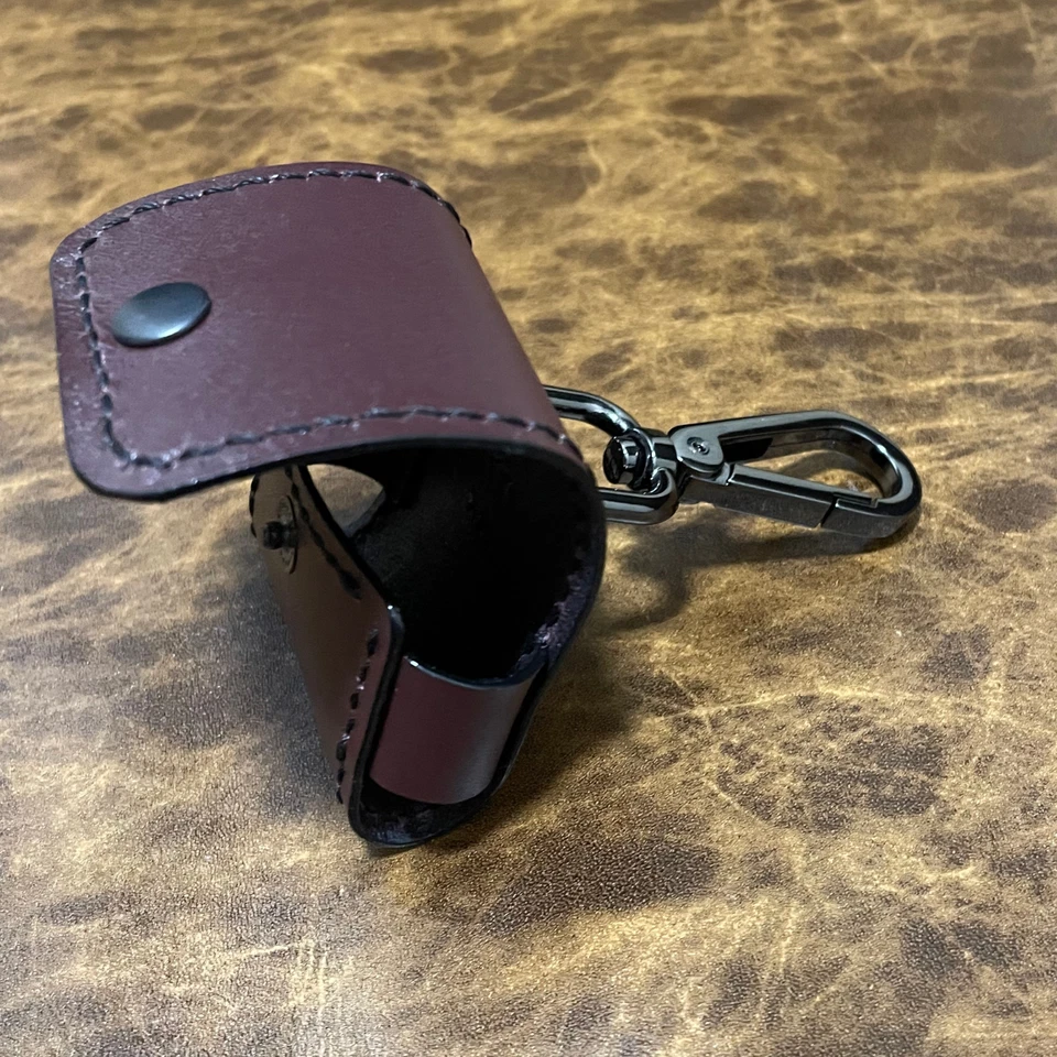 Red handmade leather case for AirPods 1 generation and AirPods 2 generation. - Image 3 of 4