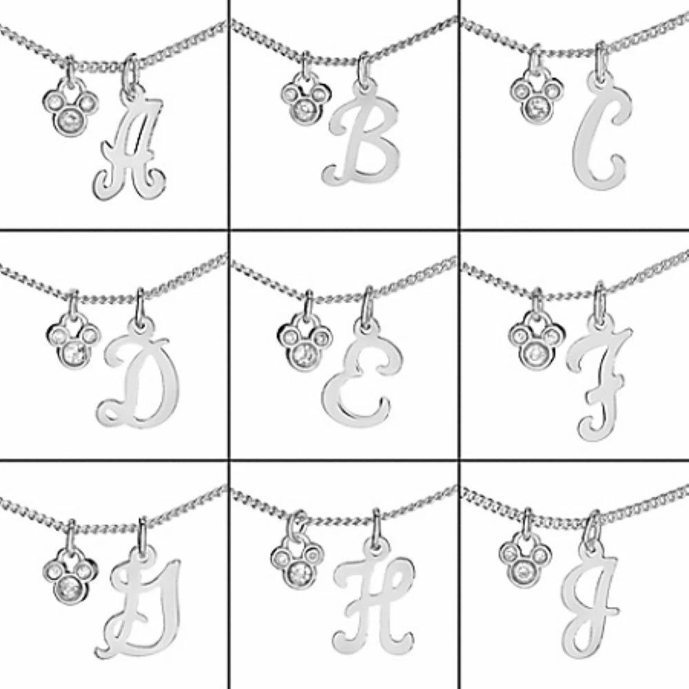 Disney necklace on sale with initial
