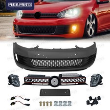 Front Bumper Cover W/redline Grille Gti Style Assembly For Vw Golf Mk6 2010-2014